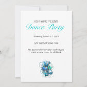 3D Dance (lente) Overweging Uitnodiging (Achterkant)