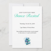 3D Dance (lente) Overweging Uitnodiging (Achterkant)