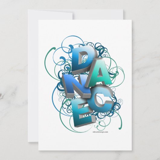 3D Dance (printemps) Considérant Invitation (Devant)