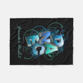 3D-dans (lente) | Gepersonaliseerd) Fleece Deken (Voorkant (Horizontaal))