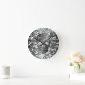3D Digital Camo Skull Ronde Klok (Huis)
