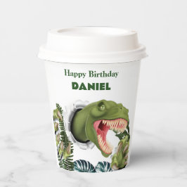 3D Dinosaur Birthday Papieren Bekers