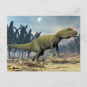 3D dinosaurus van Allosaurus - geef terug Briefkaart