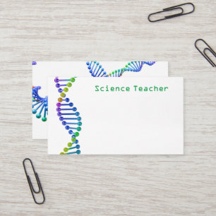3D DNA dubbele helix, leraar wetenschappen Visitekaartje