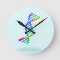 3D DNA dubbele helix ona blauwe achtergrond