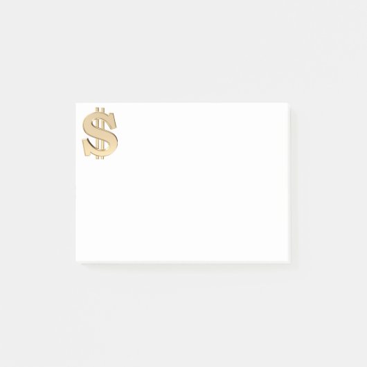 3D-dollarteken Post-it® Notes (Voorkant)