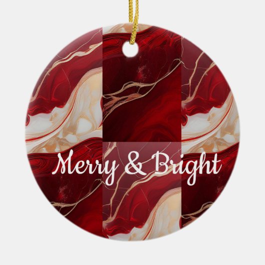 3D Double-Sided Ceramic Christmas Ornament (Voorkant)