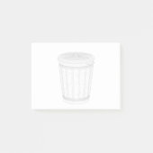 3D draad-lijst model van afval kan Post-it® Notes (Voorkant)