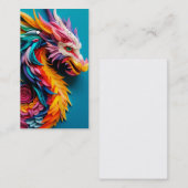 3D Dragon Pattern Oorbel Kaarten Visitekaartje (Voorkant / Achterkant)