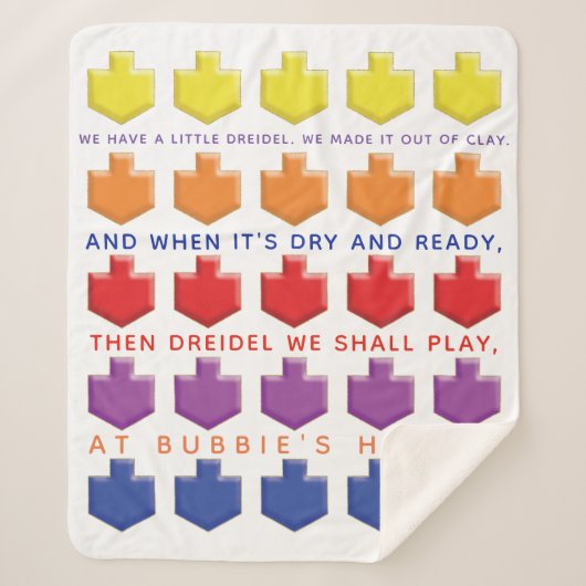 3D Dreidels Sherpa Blanket/Medium Deken (Voorkant)