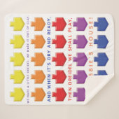 3D Dreidels Sherpa Blanket/Medium Deken (Voorkant (horizontaal))