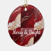 3D dubbelzijdige kerstornament van keramiek Keramisch Ornament (Links)