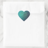 3d effect blauw origami gebroken hart sticker (Tas)
