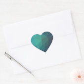 3d effect blauw origami gebroken hart sticker (Envelop)