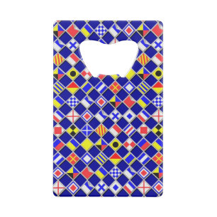 3D Effect Gecontroleerd Nautical Flag tegels Patro Kredietkaart Flessenopener