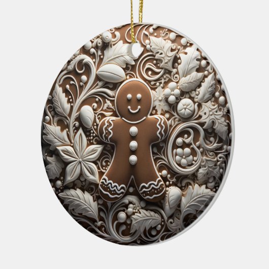 3D Effect Gingerbread Ornament | Custom Name (Links)