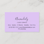 3D Effect §Make-up Event Planner Paarse Glitter Visitekaartje (Achterkant)