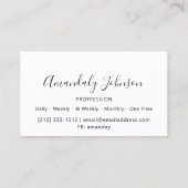 3D Effect Makeup Artiest Roos White Visitekaartje (Achterkant)