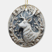 3D Effect Reindeer Ornament | Custom Name (Links)