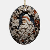 3D Effect Santa Christmas Ornament | Custom Name (Rechts)