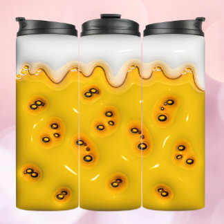 3D Effet Puffy Tumbler Bier Vibes, Puffy Foam Thermosbeker