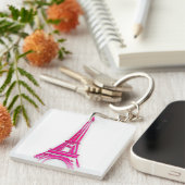 3d Eiffeltoren, Franse clipart Sleutelhanger (Voorkant Rechts)