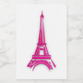 3d Eiffeltoren, Franse clipart Voedselcontainer Etiket (Enkel label)