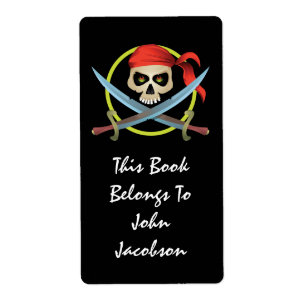 3D Etiket "Skull Pirate"
