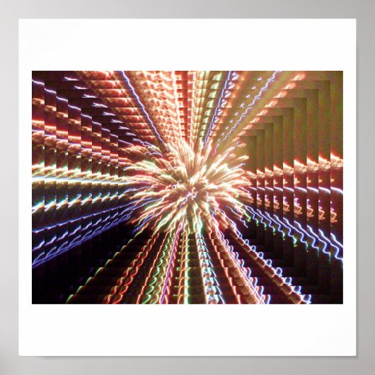 3D EXPLOSIE VAN LICHT poster (Voorkant)