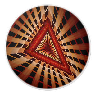3D-fantasienetwerk moderne fractale grafische vorm Keramische Knop