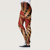 3D-fantasienetwerk moderne fractale grafische vorm Leggings (Links)