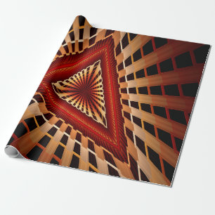 3D Fantasy Netwerk Modern Fractale Grafisch Ontwer Cadeaupapier