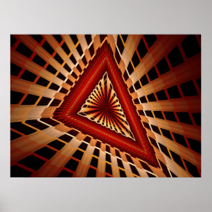 3D Fantasy Netwerk Modern Fractale Grafisch Ontwer Poster
