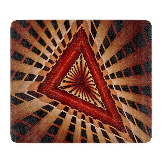 3D Fantasy Netwerk Modern Fractale Grafisch Ontwer Snijplank (Voorkant)