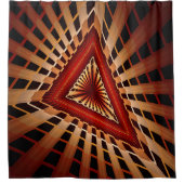 3D Fantasy Network Modern Fractal Graphic Design Douchegordijn (Voorkant)