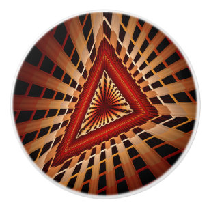3D Fantasy Network Modern Fractal Graphic Design Keramische Knop