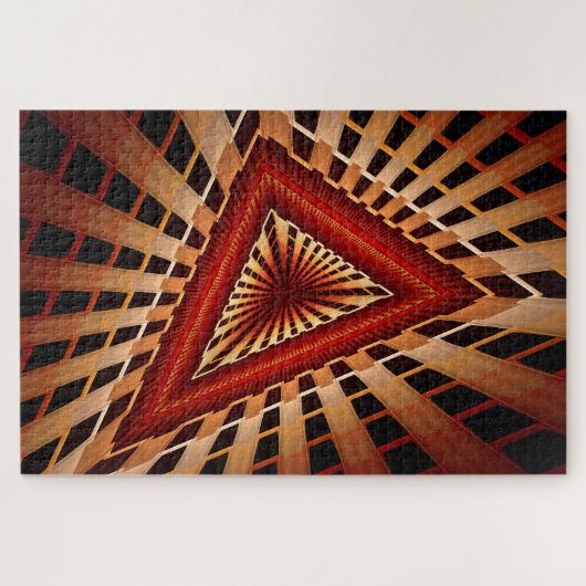 3D Fantasy Network Modern Fractal Graphic Design Legpuzzel (Horizontaal)