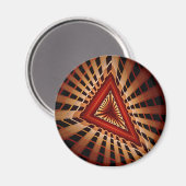 3D Fantasy Network Modern Fractal Graphic Design Magneet (Voorkant / Achterkant)