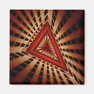 3D Fantasy Network Modern Fractal Graphic Design Magneet