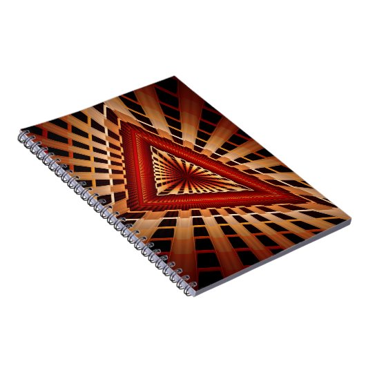 3D Fantasy Network Modern Fractal Graphic Design Notitieboek (Rechterzijde)