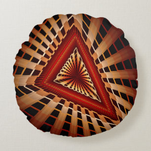 3D Fantasy Network Modern Fractal Graphic Design Rond Kussen