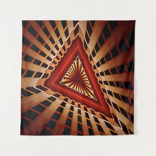 3D Fantasy Network Modern Fractal Graphic Design Wandkleed (Voorkant)