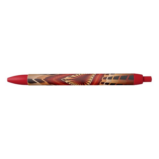 3D Fantasy Network Modern Fractal Graphic Design Zwarte Inkt Pen (Voorkant)