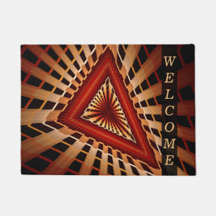 3D Fantasy Network Modern Fractal Graphic Welcome Deurmat