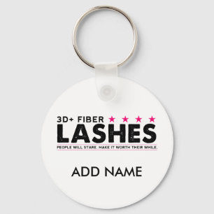 3d Fiber Lashes Aangepaste Sleutelhanger