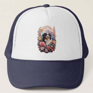 3D Floral Fantasy Berner Mountain Dog Birds Uitzic Trucker Pet