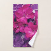 3D Floral Fuchsia & Purple Marble Art Couverture (Serviette à main)