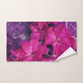 3D Floral Fuchsia & Purple Marble Art Coverage Bad Handdoek (Handdoek)