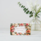 3D Floral Wreath Greenery Visitekaartje (Staand voorkant)
