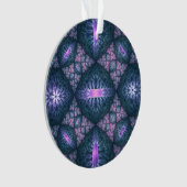 3D Fractal Art Abstrait Motif bleu violet rose (devant)